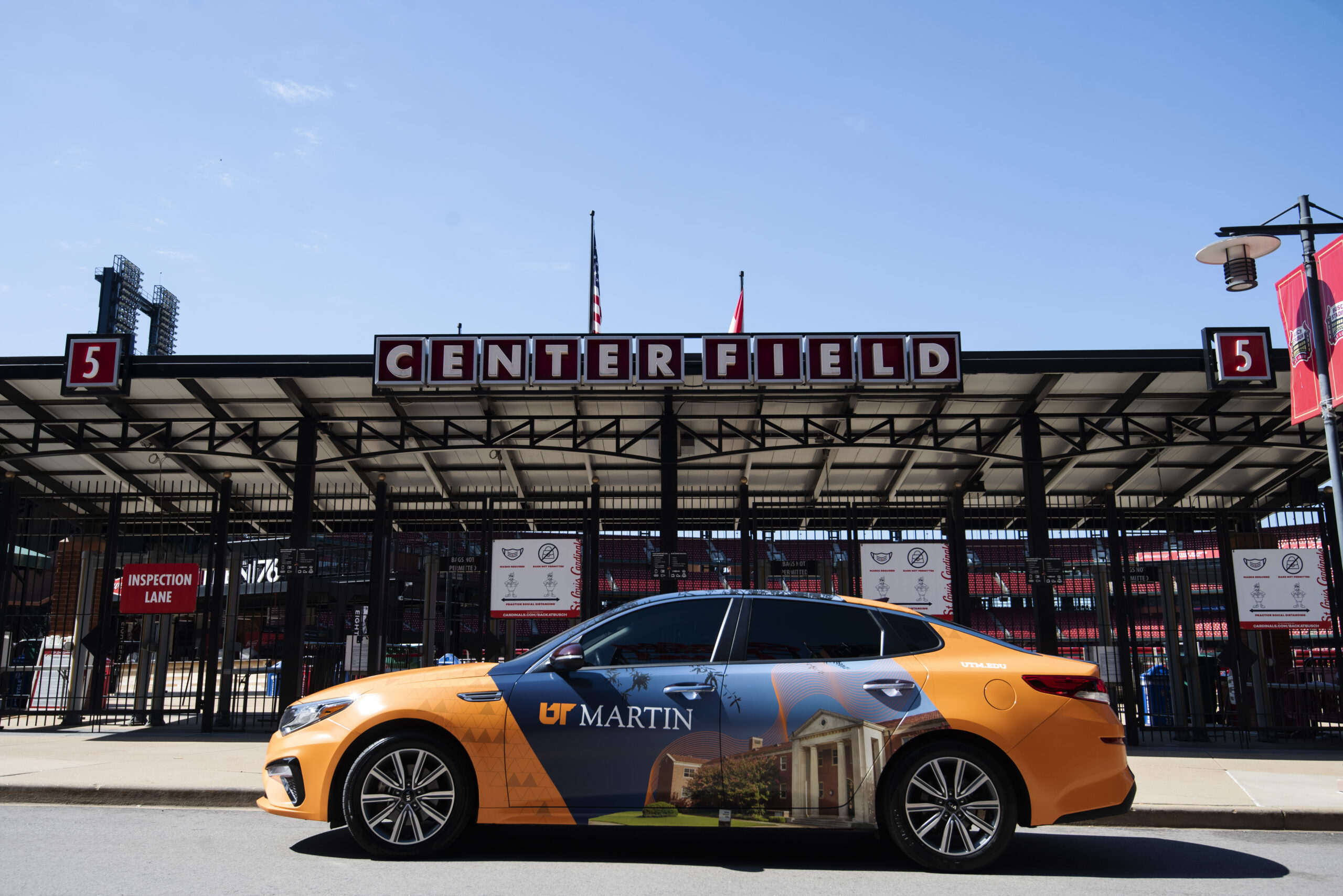 Photos of a Nickelytics car wrapped for the University of Tennessee at Martin on May, 13, 2021 in Saint Louis, Missouri. 

©MartaPayne